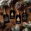 48pcs Elegant Christmas Gift Tags with Hemp Rope - Perfect for High-End Gifts, Decor, Gift Tags for Christmas, Party Favor Tags