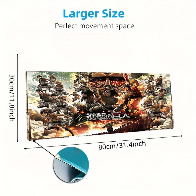 Anime Attack-on-Titan Color Mouse Pad Large Gaming Table Cushion Non-slip Laptop Tablet Big Mousepad XXL Mat Mini PC Playmat With Lock Edge