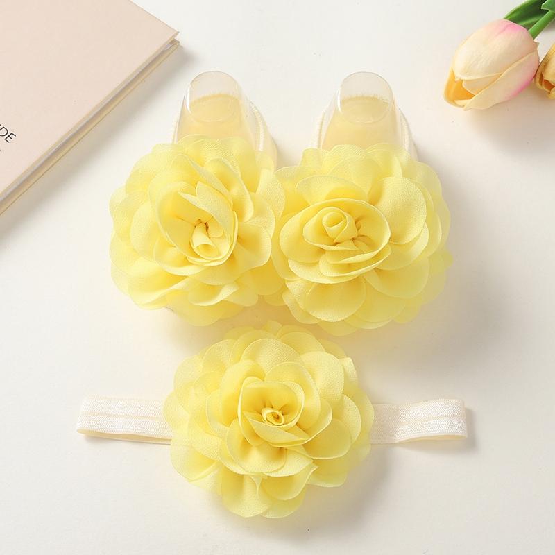 Spring Baby Sweet Girls Princess Headbands Socks Set Lace Flower Newborn Headbands Elastic Socking Hair Bands Hair Accessories