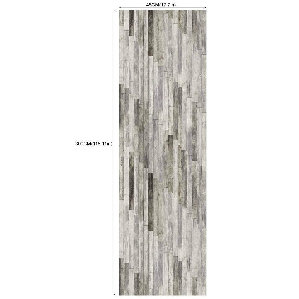 Fresh Wood Grain Living Room and Bedroom Background Modified Self-Adhesive Wallpaper (45cm *300cm)