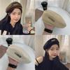Stylish Woolen Beret Hat For Women Trendy Autumn Winter Artist Cap With English Letter Details