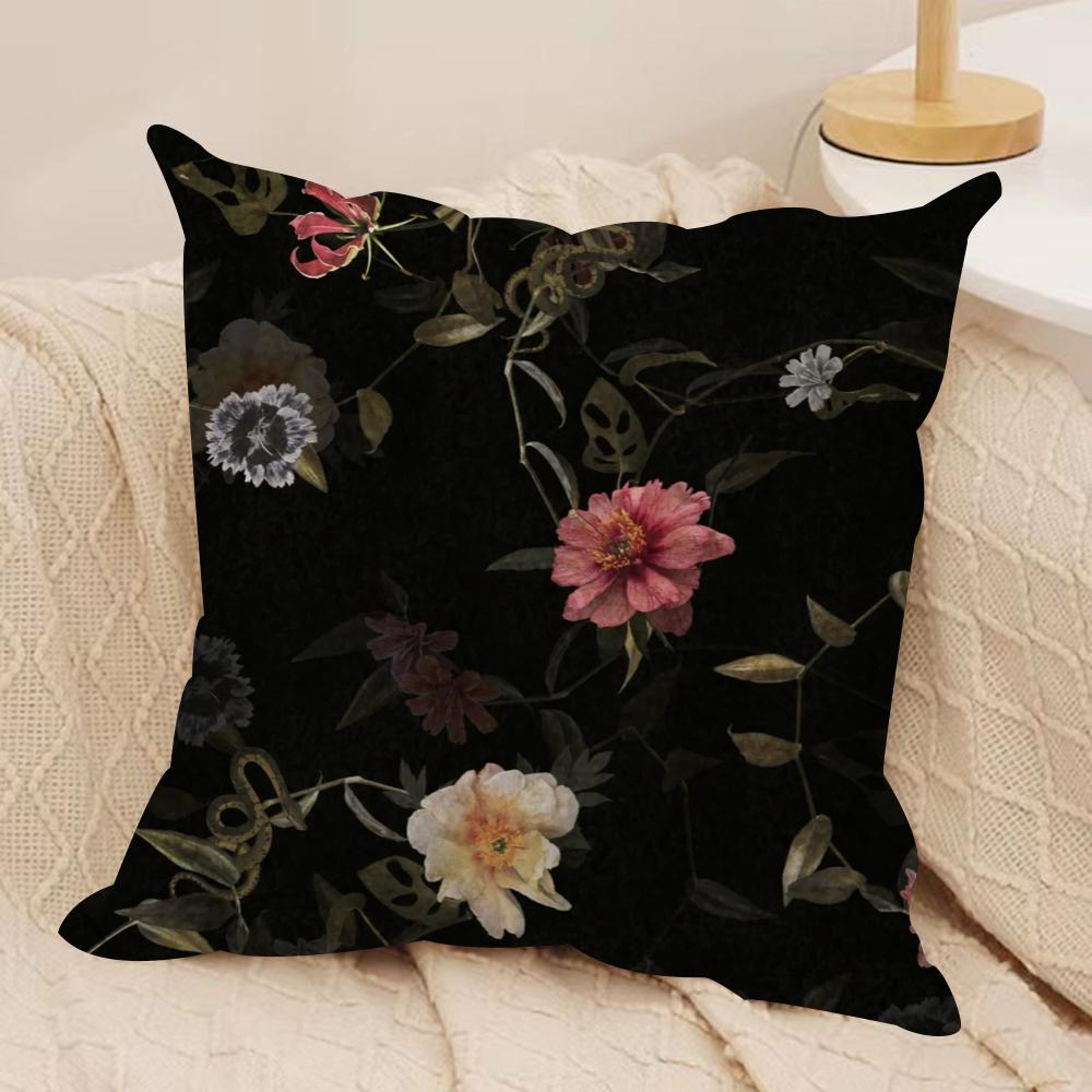 Classic AAllsaints Floral Cushion Cover Soft Plush Fabric DoubleSided Printed Sofa Cushion Cover for All Seasons Home Decor