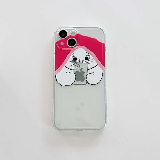 

Прозрачный силиконовый чехол для телефона Pink Cat Ins Jane для Iphone 12 11 13 Pro Max Xsmax X Xr 8 7 Plus, противоударная задняя крышка с милым мультяшным рисунком for iphone 7 8