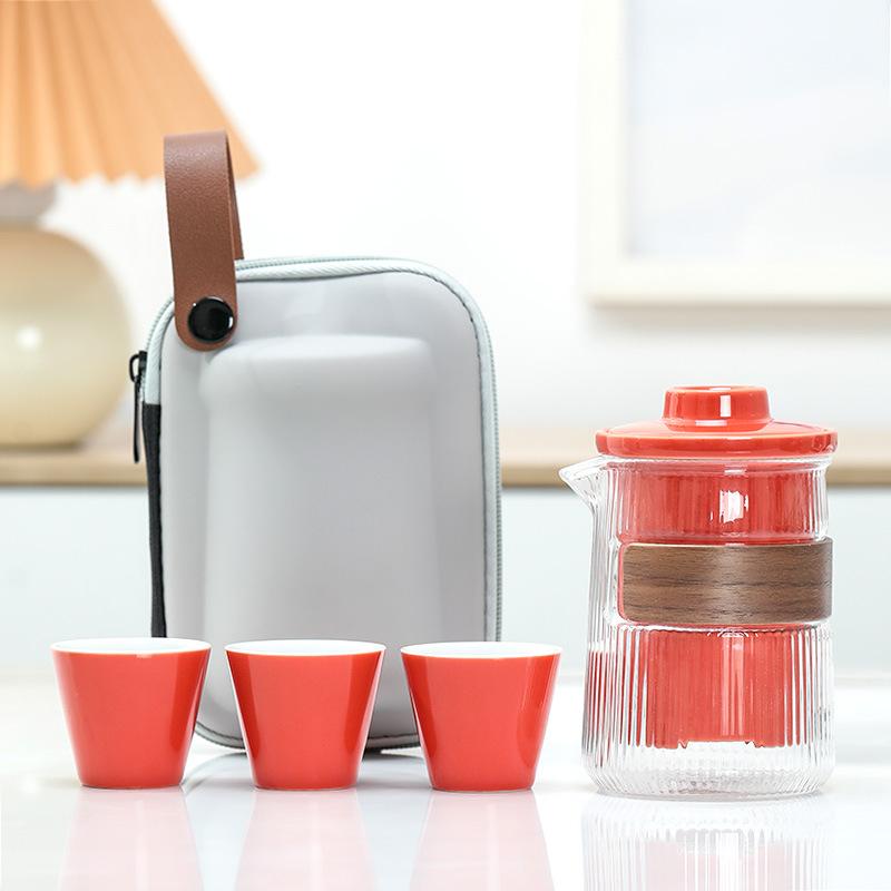 Ceramic Outdoor Camping Portable Travel Tea Set Business Company Bank Souvenir Gift Set