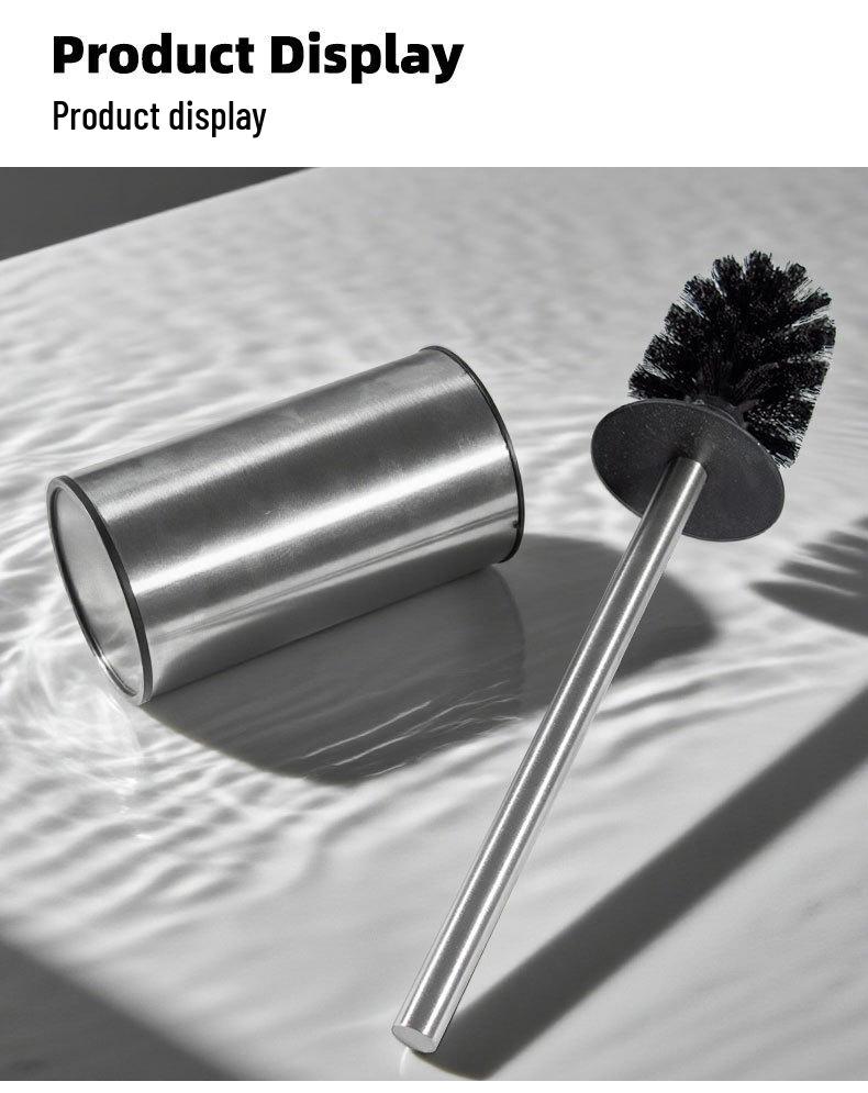 Set suport perie WC din oțel inoxidabil SUS304, de podea și montat pe perete