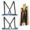 1.5CM Wide Unisex Adjustable Strap - X Back with Metal Hooks, 4 Clips, 2 Pieces
