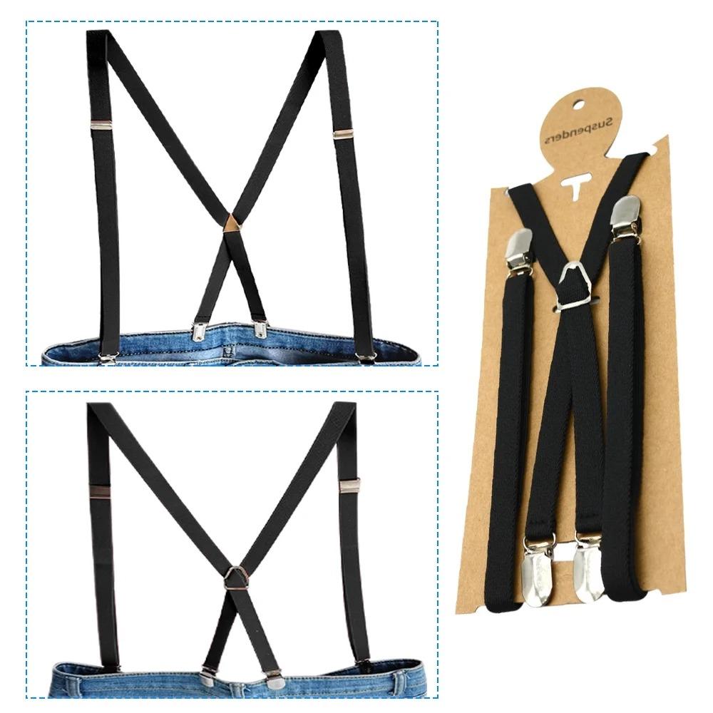 1.5CM Wide Unisex Adjustable Strap - X Back with Metal Hooks, 4 Clips, 2 Pieces