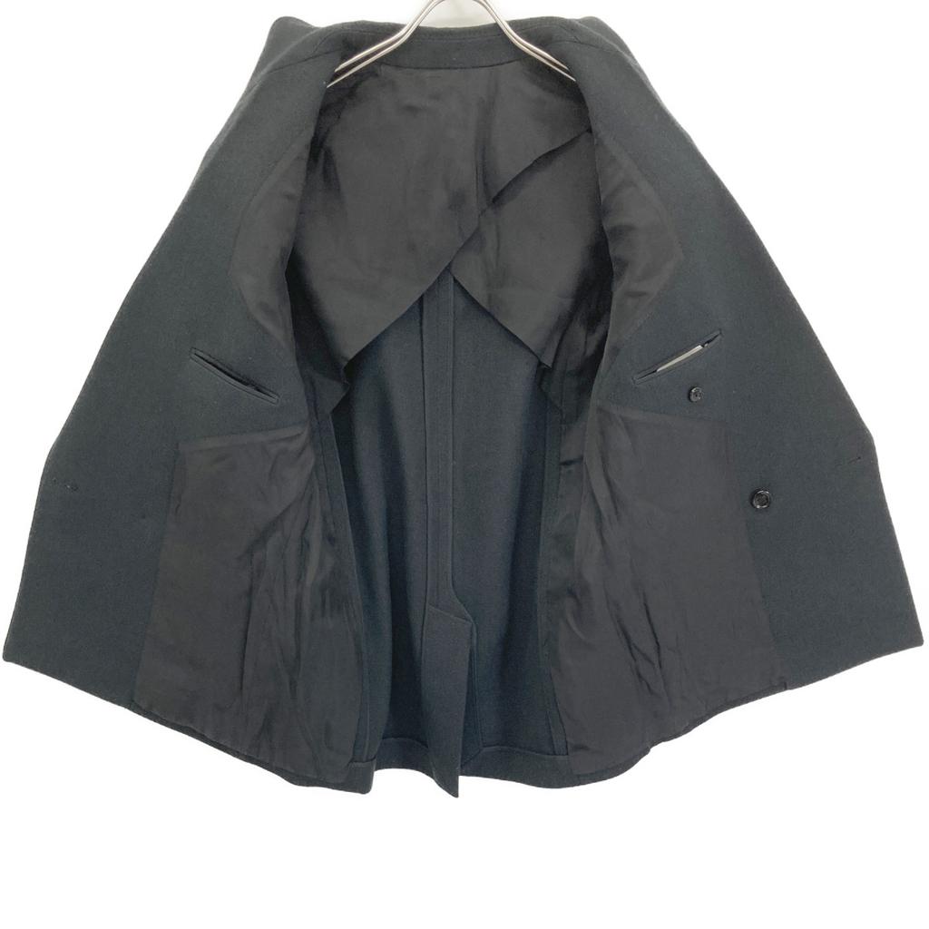 BOTTEGA VENETA Black 671210 Wool Double Jacket Jacket 44 blackUsed