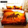 Dämmerungs-Pferd Bettwäscheset Bettbezug-Set 3D Bettwäsche Digitaldruck Queen-Size Bettwäscheset Modisches Design
