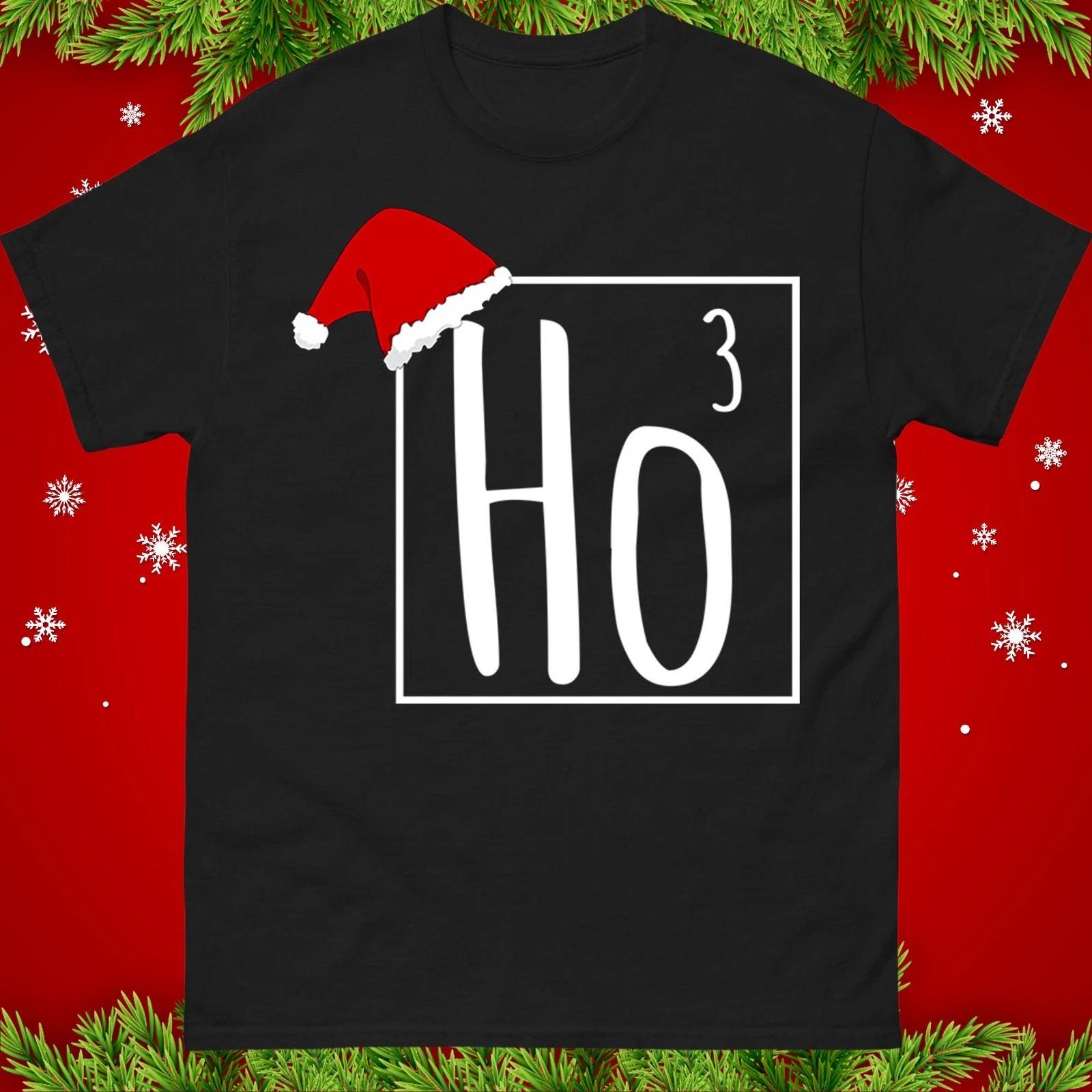 HO HO HO Christmas T Shirt Christmas Festive Tee Top Santa Cap Ho Ho Ho Gift Top M