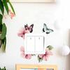 Watercolour Floral Butterfly Socket Self-Adhesive Wall Decoration Stickers