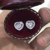 Sweet & Elegant Double-Layer Heart Sparkling CZ Stud Earrings
