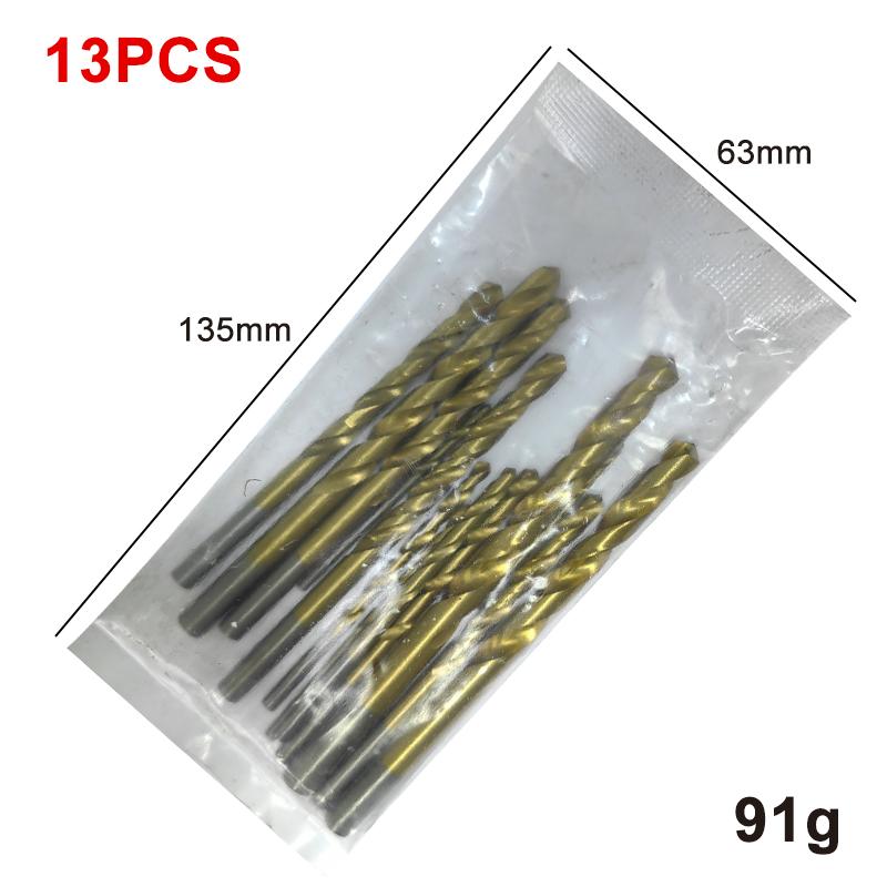 

Набор из 13 спиральных бит с прямым хвостовиком, титановое покрытие, 1,5–6,5 мм, пластиковый пакет, набор принадлежностей для электроинструмента