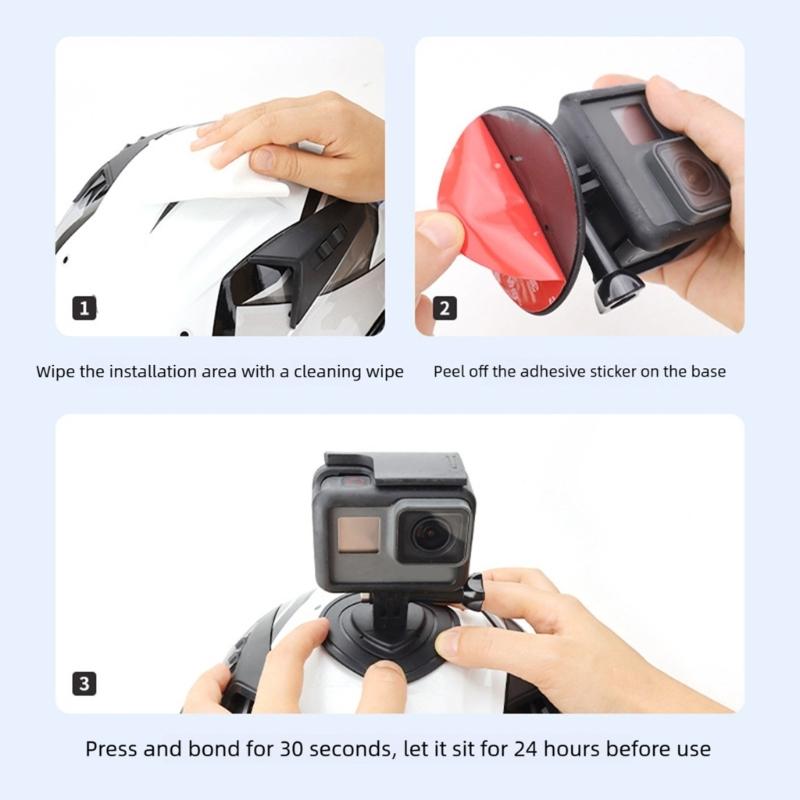 Universal Flexible Adhesive Mounting Base For Action Cameras ABS Lightweight Secure Grip