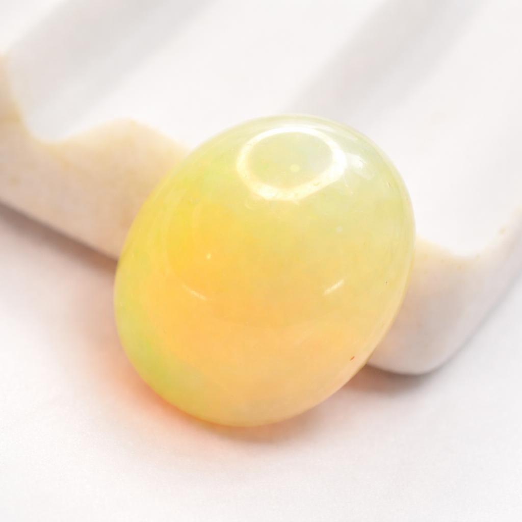 3.1 Ct Lab-Created Cabochon Multi Color Opal Jewelry Making Gemstone