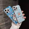 Cute Cartoon D-Doraemons For IPhone 17 16 15 11 12 13 14 Pro Max Plus Pro Corrugated Translucent Back Phone Cover