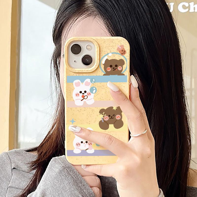 Mobile Phone Cases for iPhone 11 13 XR 15 Pro Max 12 14 Pro Max Case iPhone 16 7 Plus 8 Plus XS Max Degradable and Environmentally Friendly Anti-fall