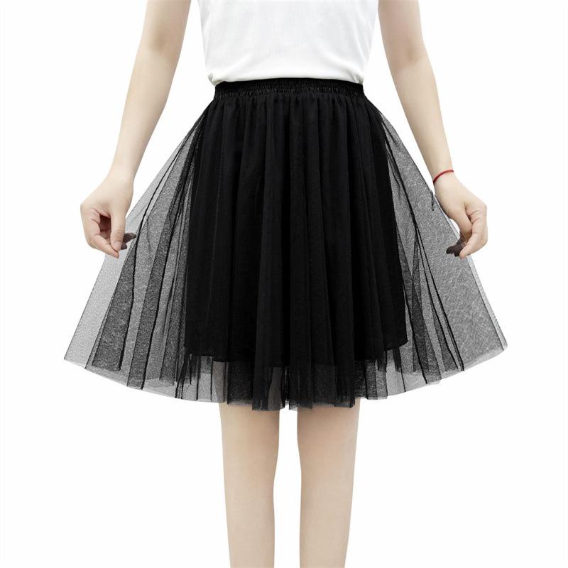 Women’s Tulle Mini Skirts Pleated Tulle Skirts Princess Skirts Under-Skirts Full-Skirted Skirts High-Waisted Lightweight Tulle Skirts