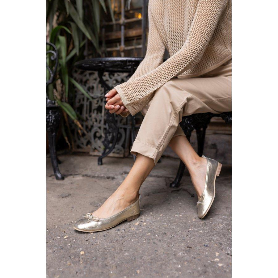 Pantofi plati de dama din piele naturala