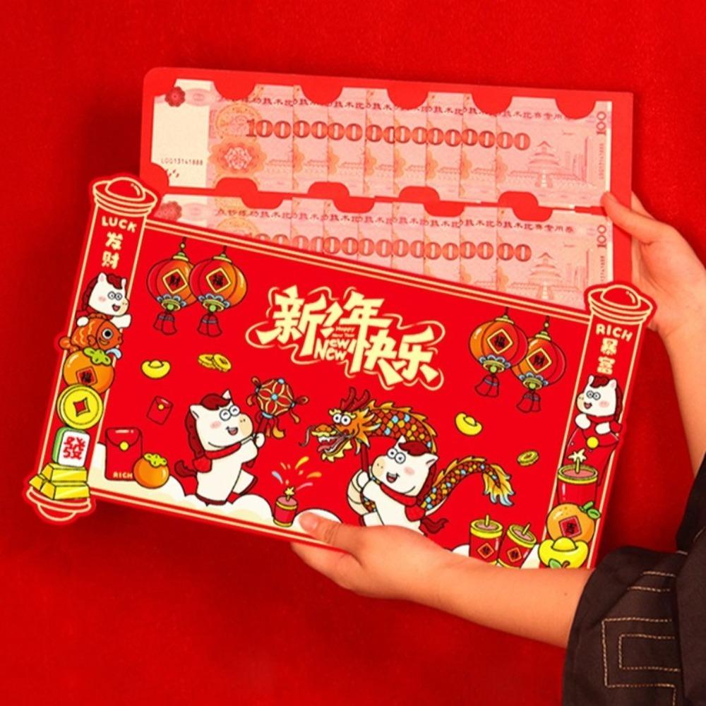 Traditional 2026 Horse Year Red Envelope Cartoon Lucky Red Pockets  Birthday Celebration