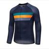 Mens Long Sleeve Cycling Jersey Breathable Moisture Wicking Bike Shirt Road Outdoor Sports