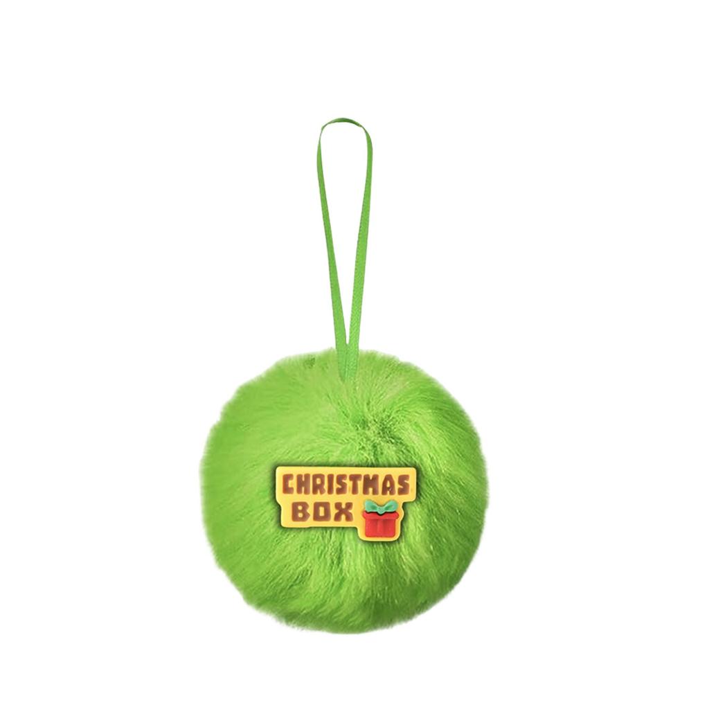 Christmas Rolling Ball Pendant: Fluorescent Green Faux Balls