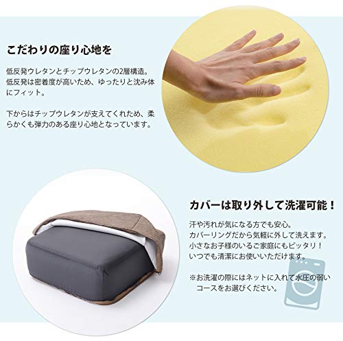 Celtan SWEETS-mini Round Memory Foam Cushion, Mustard Yellow, Washable Cover, Made in Japan, A1061a-630YE