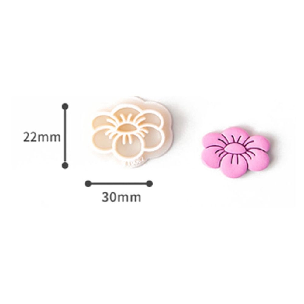 Flower Shape Clay Cutter Leaf 5-petal Flowers Polymer Clay Cutters Mold for Earring Jewellery Making Cake Cupcake Decorations