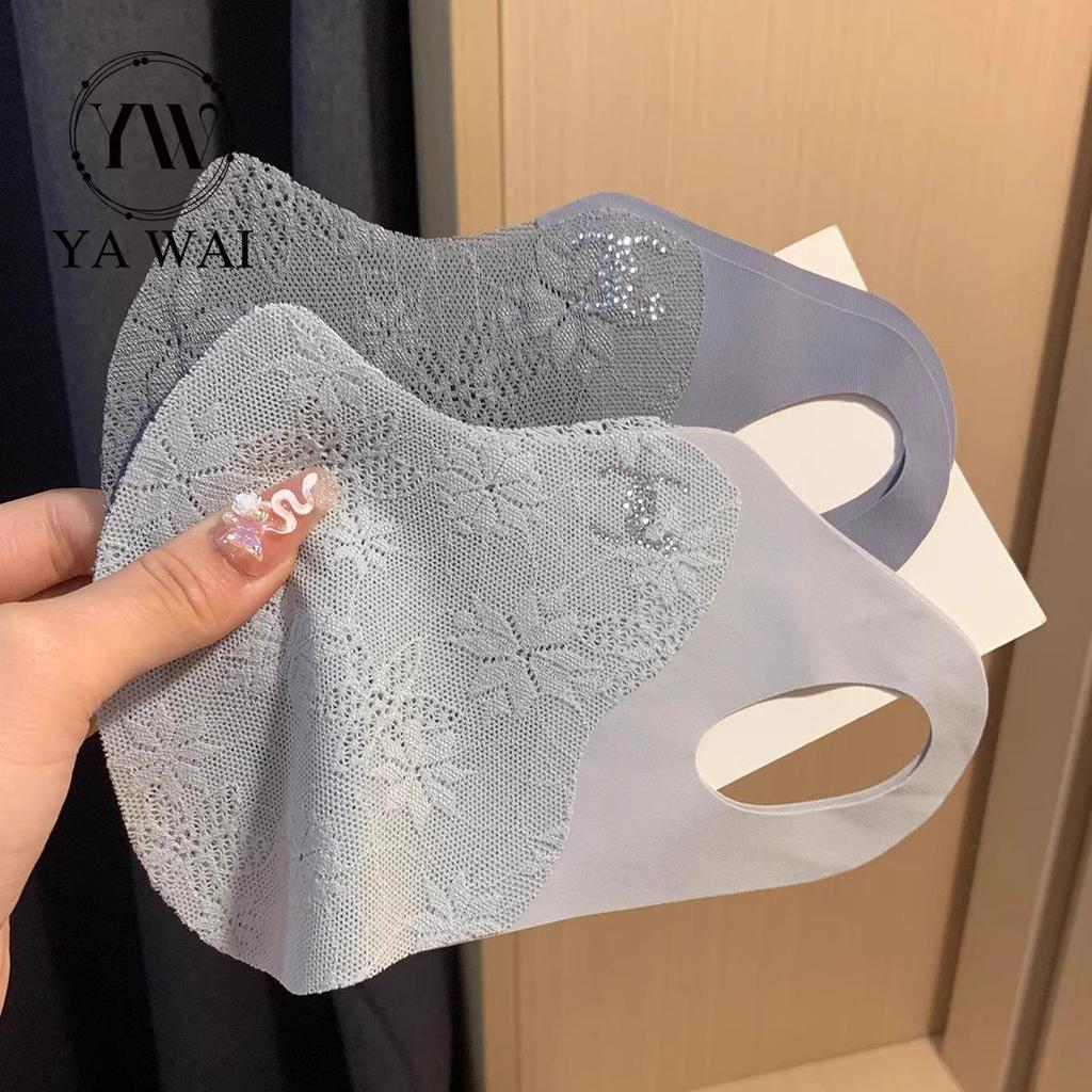 3D Ice Silk UV Protection Lace Face Mask with Eye Corner Guard