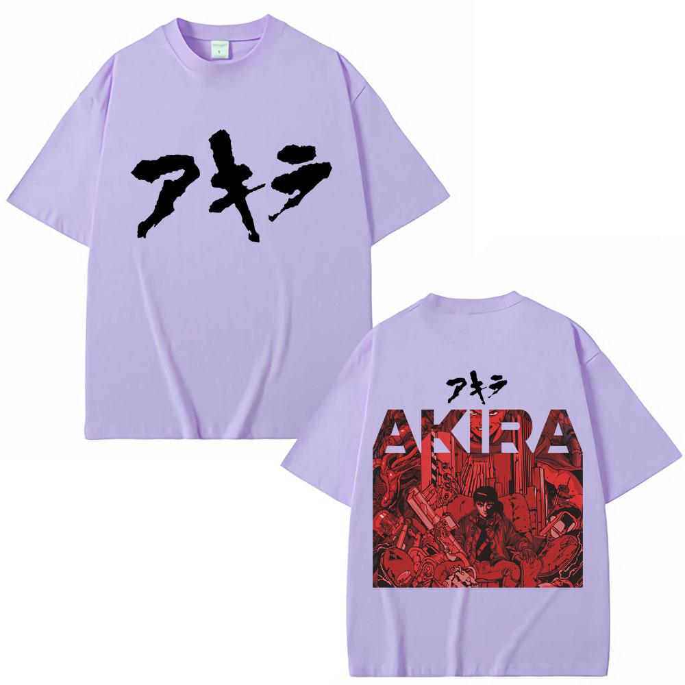 Japan Anime Akira Science Fiction Movie T Shirts Shotaro Kaneda Harajuku Unisexga Tshirt Loose Unisex Women Cotton T Shirt Streetwear