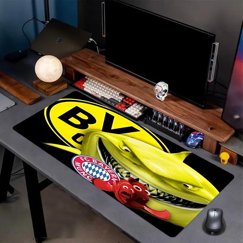 Borussia Dortmund Druck Mauspads, Anti-Rutsch Schreibtisch-Tastaturmatte, für PC Laptop Gaming Arbeiten Tägliche Nutzung, Coole Festival Überraschungsgeschenk