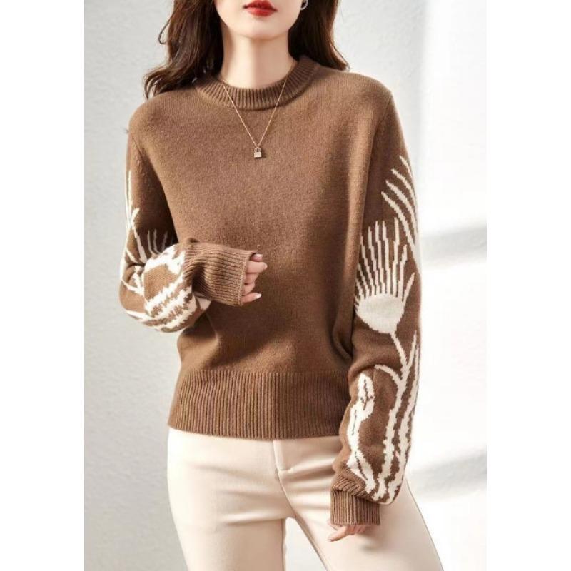 

Новый пуловер свободного кроя, базовый, универсальный, повседневный свитер, женский, осенне-зимний, с круглым вырезом, с длинным рукавом, ленивый вязаный свитер для женщин One Size верблюд