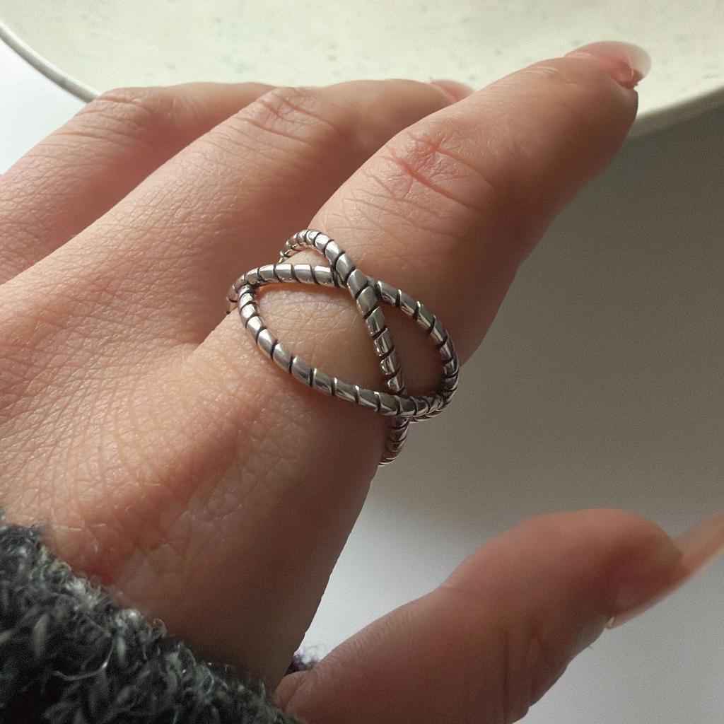 925 Silver Rings for Women Couple Minimalist Handmade Simple Wide Moon Ring Set Party Jewelry Gift Prevent Allergy