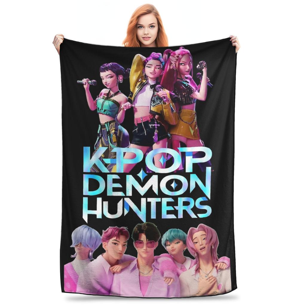 Kpop Demon Hunters Huntrix Movie Blanket Ultra Soft  Throw Blankets for Couch 50x60 Inch Multi-size Bedding Throws