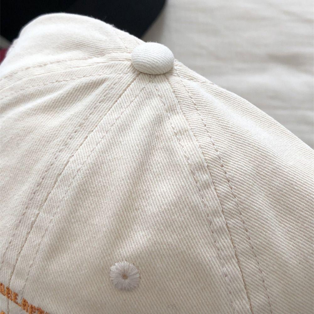Embroidered Letter Baseball Hat Retro Sun Hat Retro Embroidery Baseball Cap  Sports