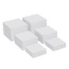 6Pcs Acrylic Riser Display Stands Food for Dessert Buffet Table White
