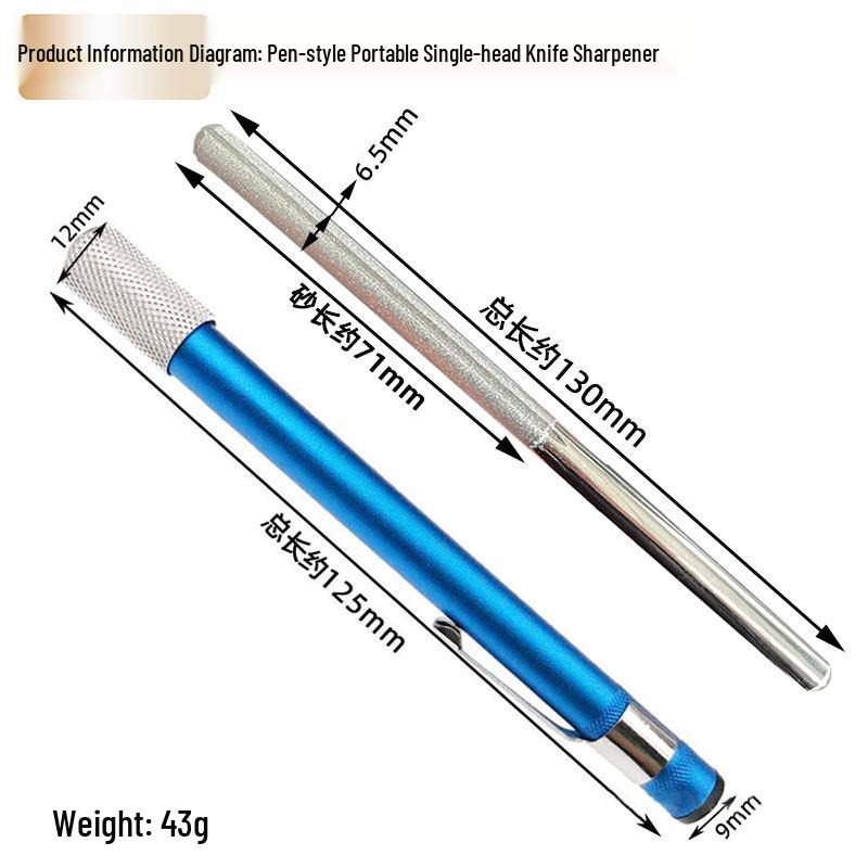 Portable Diamond Sharpening Stick: Single & Double-Head for Knives & Fish Hooks