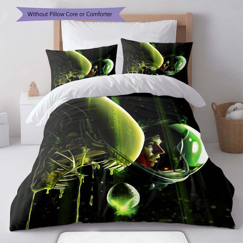 Cartoon Pattern Bedding Quilt Set Quilt Cover Pillowcase Home Decoration Birthday Gift (1 * Duvet Cover + 2 * Pillowcase, Without Core)