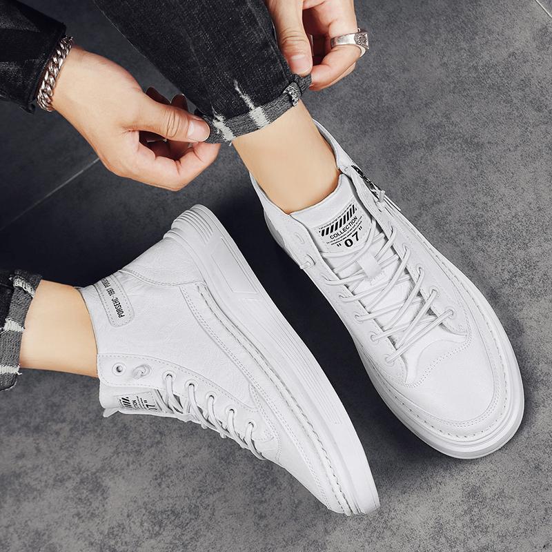 Ny mote Høst Og Vinter Høytopp for menn Martin Boots Studenter Mann Gutter Trending Soft Sole Arbeidssko Arbeidsbeskyttelse Martin Sneakers