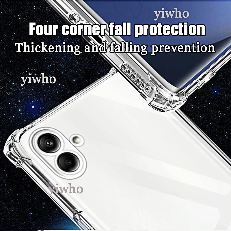 Luxuriöse transparente weiche Silikonhülle für Samsung Galaxy A04 Stoßfest Transparent 04a A 04 SM-A045F/DS 6,5" Handyhüllen Rückseitenabdeckungen