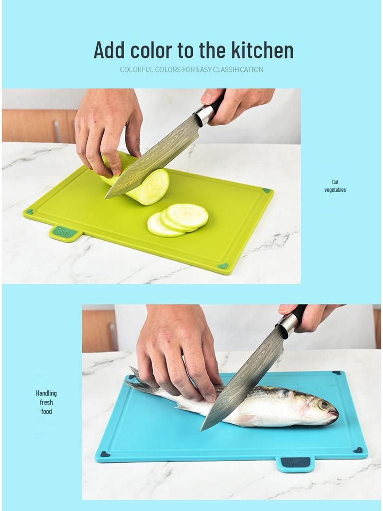 Mehrzweck PP Kunststoff Schneidebrett Set - 4-teilig für Küche und Fleischhacken