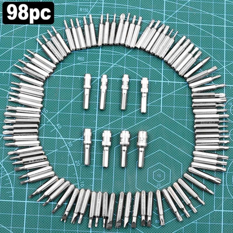 115Pcs Electrician Screwdriver Set, Magnetic Tip Antislip Handle Screwdriver Set Electrical Work Repair Tool