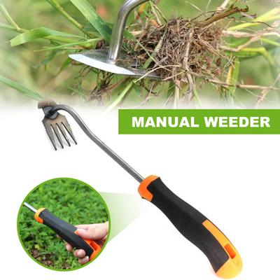 Weed Puller with Long Handle Rust Proof Steel Weeding Tool Hand Weeder Uprooting Tool for Garden Weed Removal In Narrow Spaces
