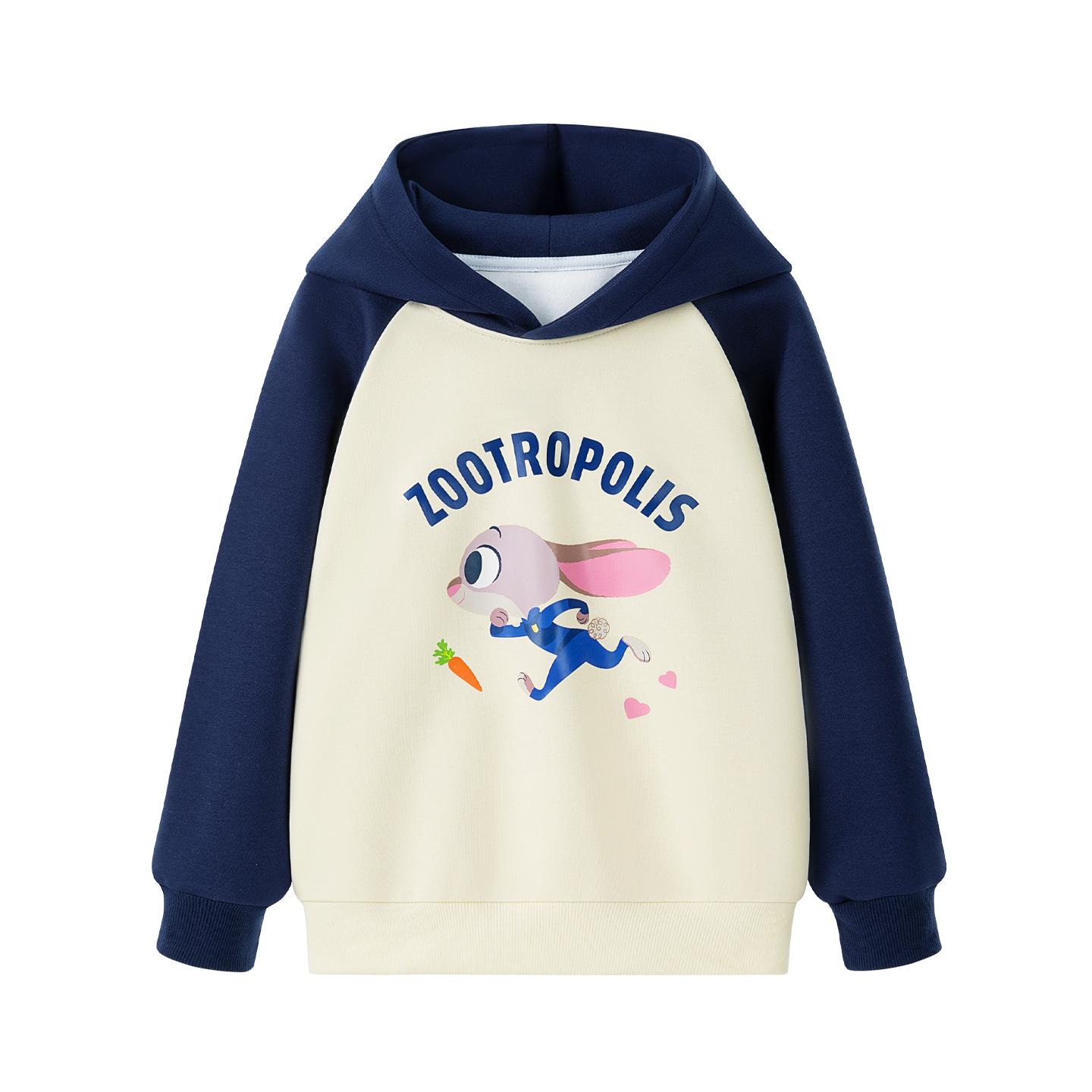 

Girls Officer Judy Hopps Raglan Sleeve Color Block Hoodie - Fall New Style 160 cm