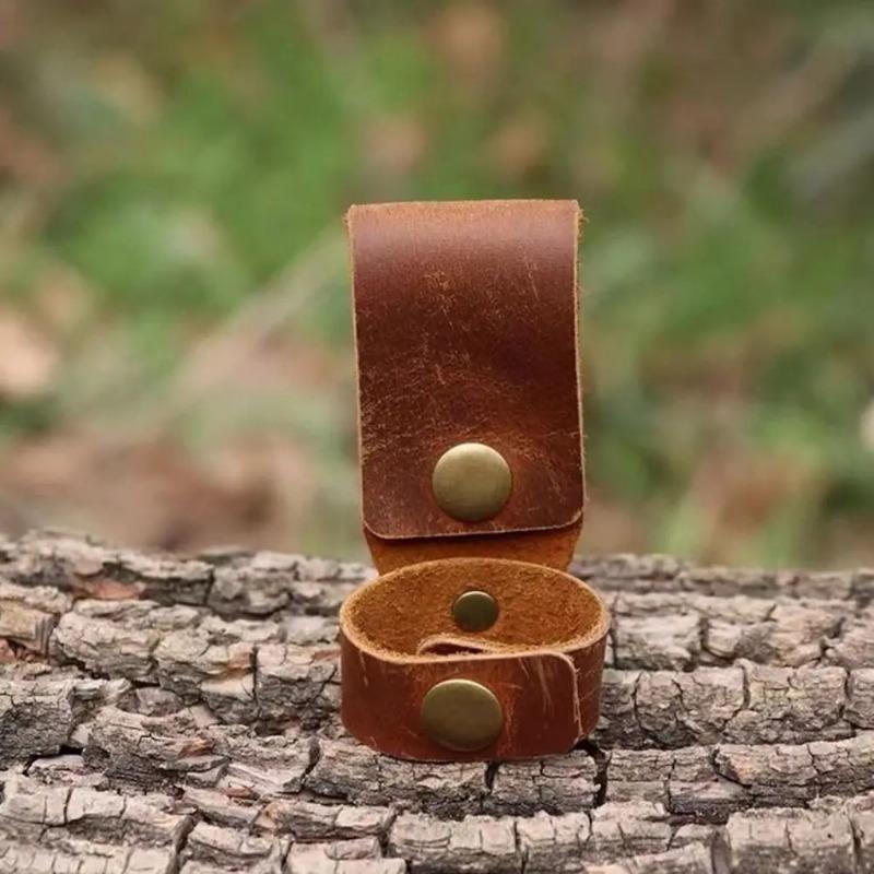 1pc Outdoor Portable Leather Glove Clip Creative Waist Hanging Glove Storage Ring Multifunctional PU Leather Storage Hook