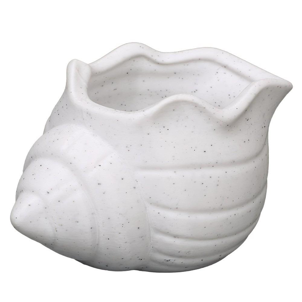 

3D Printed Conch-shaped Flower Pot Ocean-themed Desk Planter Creative Mini Plant Pot Indoor Plants белый