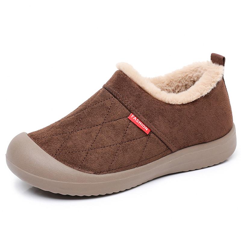 

Women s Boots Slip On Ankle Boots For Winter Shoes Woman Keep Warm Fur Boots Flat Snow Botas Mujer Casual Winter Footwear Women 35 кофейный