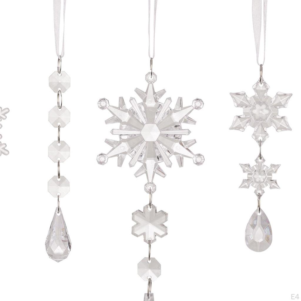 5 Pieces Acrylic Icicles for Christmas Tree Decoration