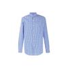 Polo Logo Embroidered Plaid Print Long Sleeve Shirt Men Shirts Blue 710794610-001