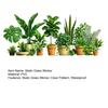 Yousheng Static Glass Sticker, Green Plant Window Clings, Electrostatic Adsorption No Glue Reusable Privacy Decor, for Balcony Kitchen Living